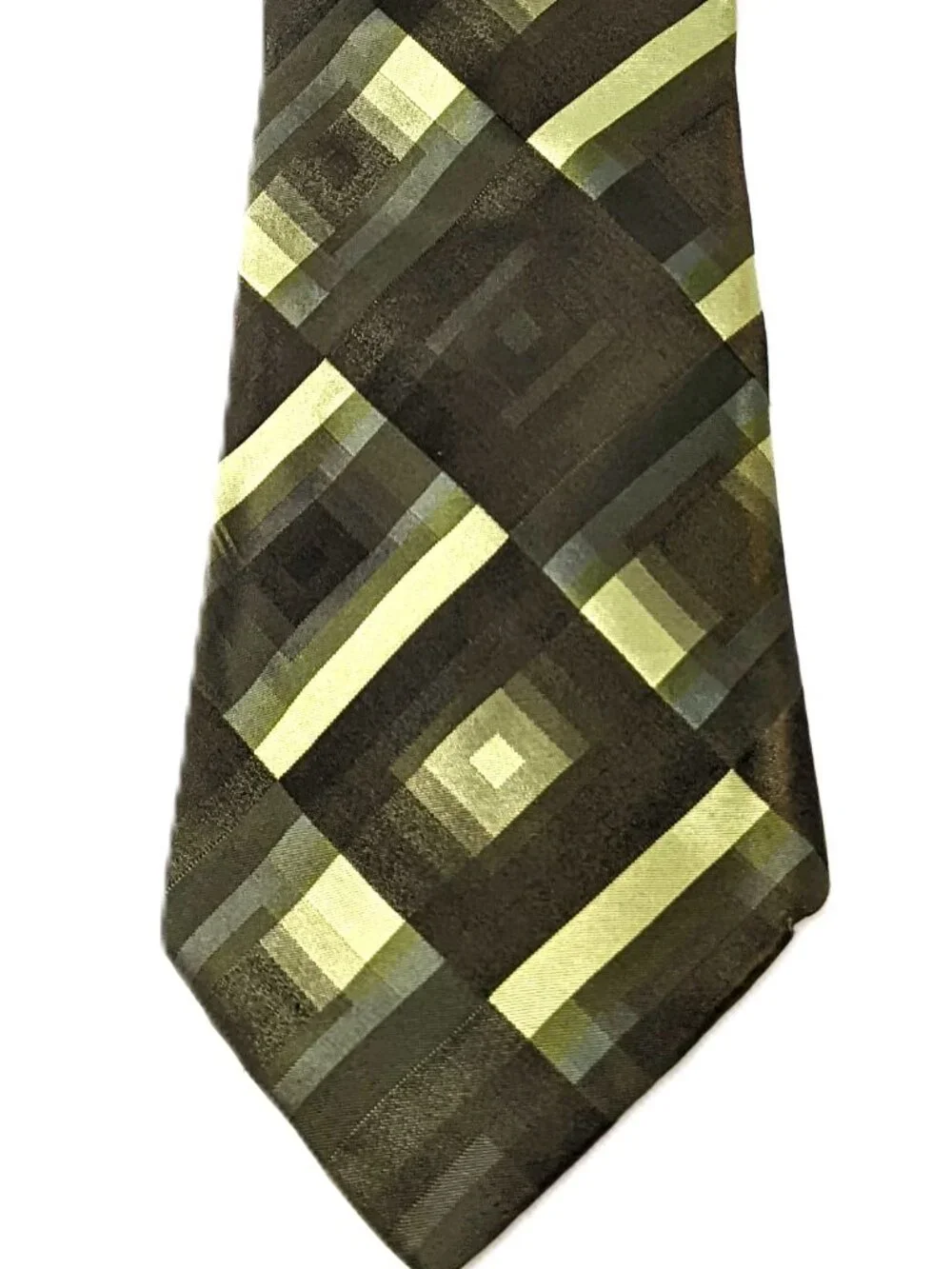 Banana Republic Silk Tie Necktie Shades of green Italian made Contemporary